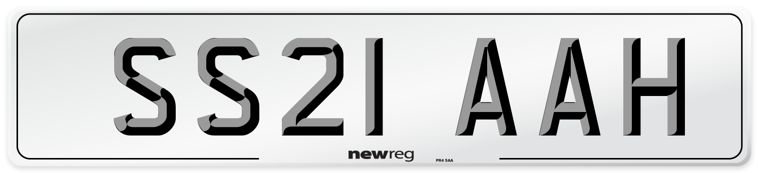SS21 AAH Number Plate from New Reg
